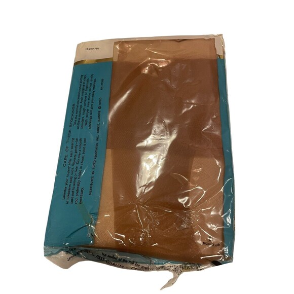 Vintage Nylon stockings Garter Style Springcrest 1 pair Beige - Picture 2 of 3